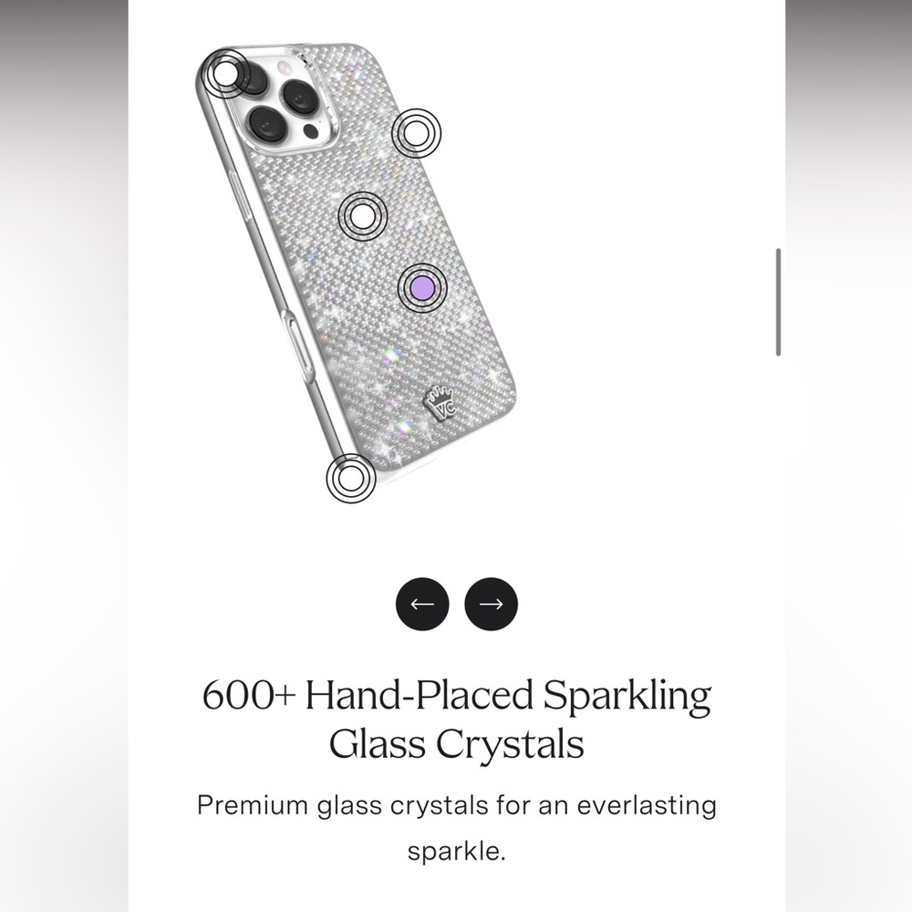 Silver Rhinestone iPhone Case - Picture 7 of 7